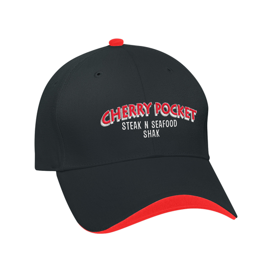 Cherry Pocket Hat - Black/Red