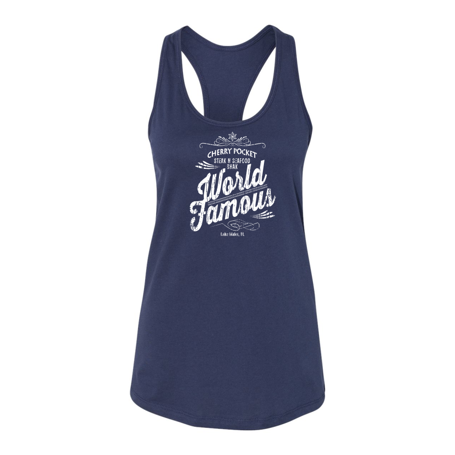 Women's World Famous Razer Back Tank - Front Imprint