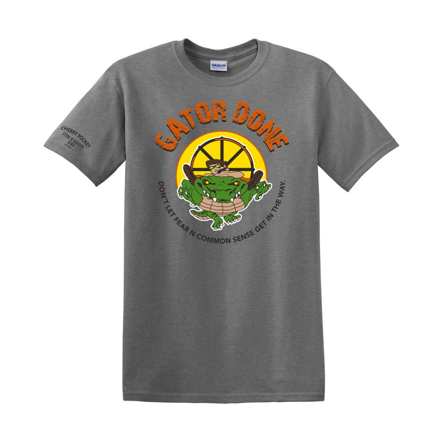 Unisex Gator Done T-shirt - Front & Sleeve Imprint